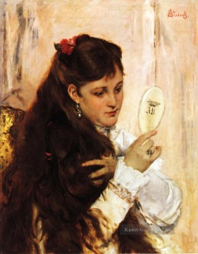  belgische - Reveil Lady belgische Malerin Alfred Stevens